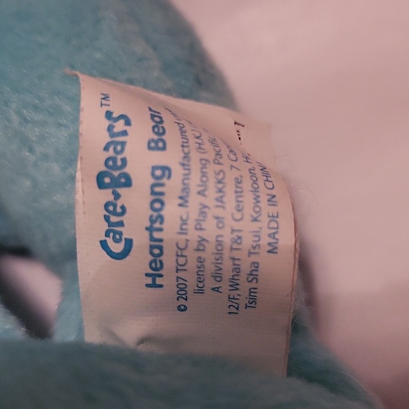 EUC 8" Aqua Heartsong Care Bear 2007 - Picture 4 of 5